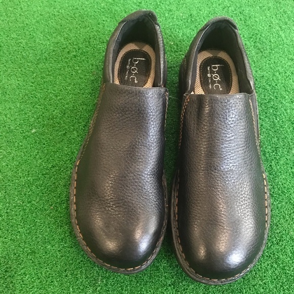 Nwot b.o.c Black Leather Clogs Sz 8 - Picture 1 of 6